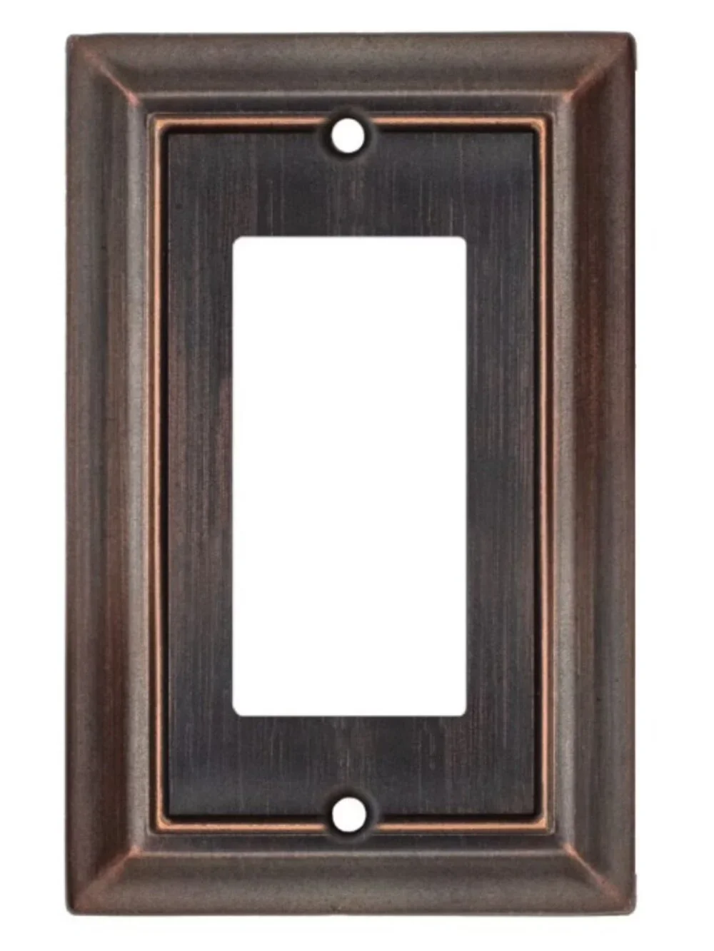 2pc Elumina Stamped Steel Designer Wallplate - Aged Bronze